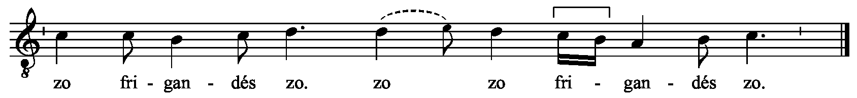 Refrain musical notation